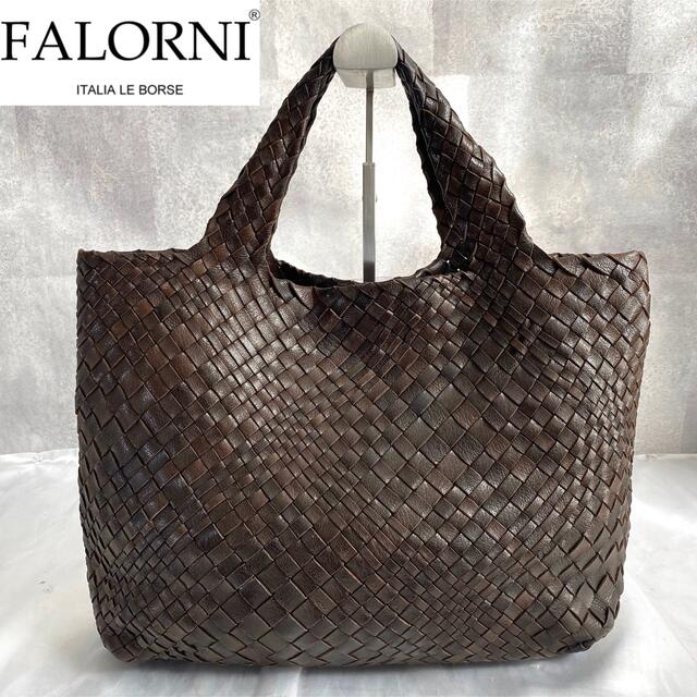 FALORNI - 美品 FALORNI ファロルニ イントレチャート A4 ブラウン