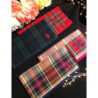 ポロラルフローレン(POLO RALPH LAUREN)のラルフローレン  タオルハンカチ　クリスマス　4枚　新品(ハンカチ)