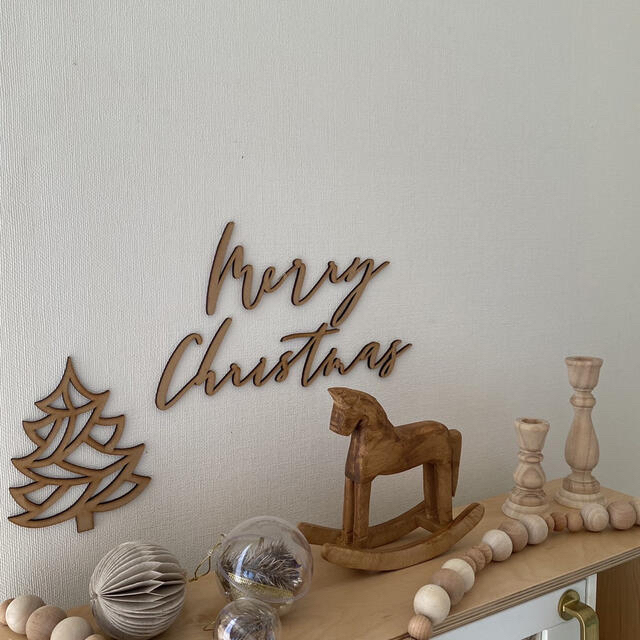 Merry Christmas ウッドレター | 木製 | クリスマス 飾り付け ハンドメイドのパーティー(ガーランド)の商品写真