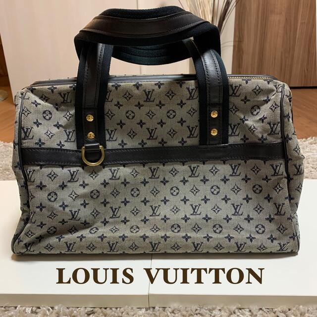 LOUIS VUITTON ジョセフィーヌ　モノグラム・ミニ　グレー×ネイビー