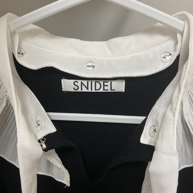 SNIDEL(スナイデル)のSNIDEL プリーツカラーニットワンピース ブラック レディースのワンピース(ロングワンピース/マキシワンピース)の商品写真