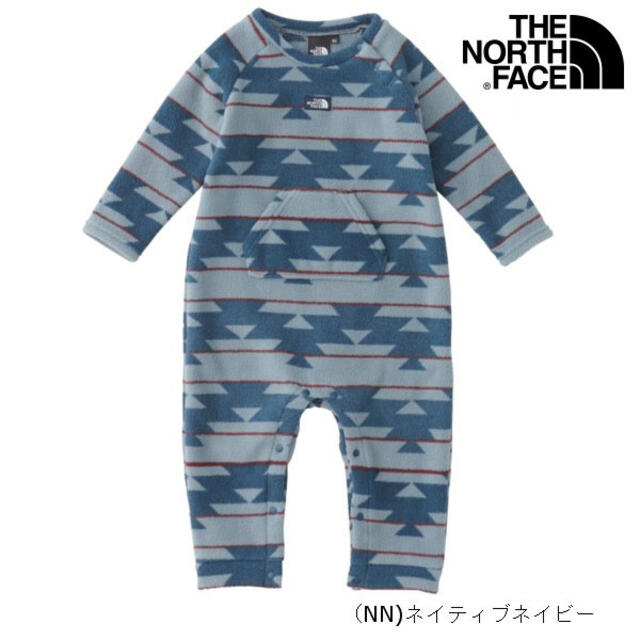 THE NORTH FACE(ザノースフェイス)のTHE NORTH FACE 新品タグ付 バスクロンパース フリース 80cm キッズ/ベビー/マタニティのベビー服(~85cm)(ロンパース)の商品写真