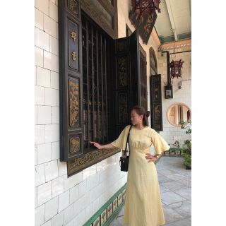 ザラ(ZARA)のZARA yellow dress(ロングワンピース/マキシワンピース)