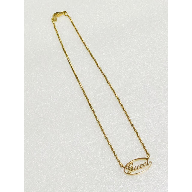 Gucci(グッチ)のGUCCI グッチ　k18 ロゴ　YG 18金　18k ネックレス 未使用 レディースのアクセサリー(ネックレス)の商品写真