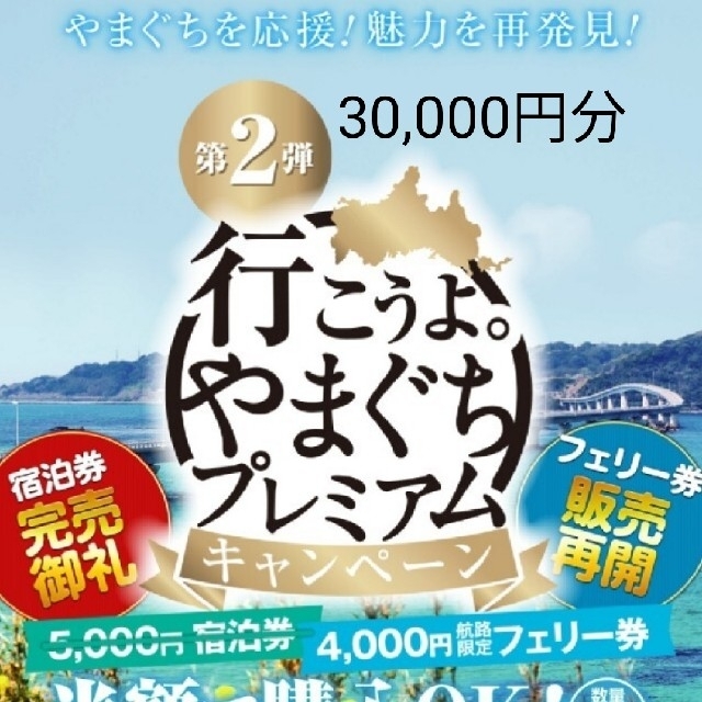 山口 プレミアム 宿泊券 30000円分-