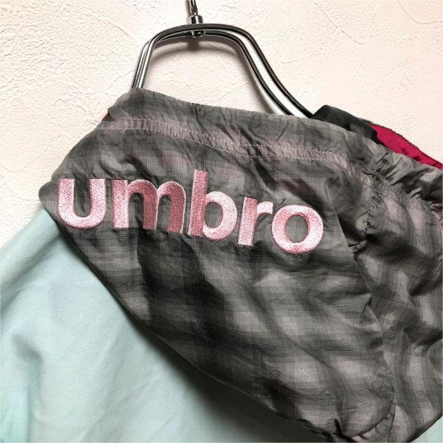 UMBRO(アンブロ)のumbro（アンブロ）フード部チェック柄 刺繍ロゴ入り パーカー アウター レディースのトップス(パーカー)の商品写真