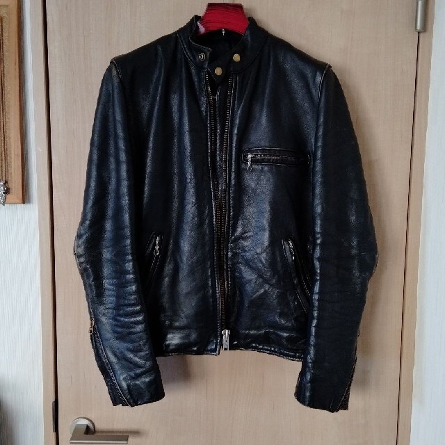 希少!!】 VANSON 黒 36 バンソン シングルライダースジャケット