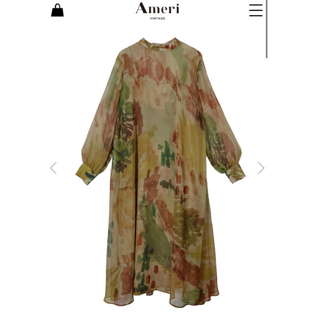 Ameri VINTAGE(アメリヴィンテージ)の【Ameri VINTAGE】UND WILLOW PAINT DRESS レディースのワンピース(ロングワンピース/マキシワンピース)の商品写真