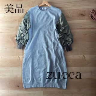 ズッカ(ZUCCa)の週末限定お値下げ！ズッカ　美品切り替えスウェットワンピ(ロングワンピース/マキシワンピース)