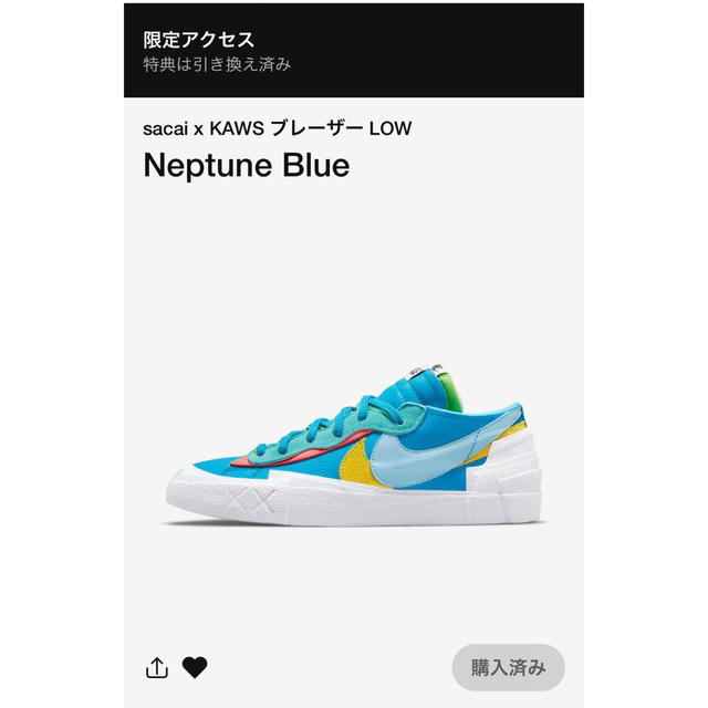 Nike × sacai × KAWS Blazer Low Neptune