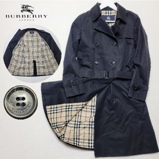 バーバリーブラックレーベル(BURBERRY BLACK LABEL)の大人気 バーバリーブラックレーベル　トレンチコート 裏地ノバチェック サイズ40(トレンチコート)