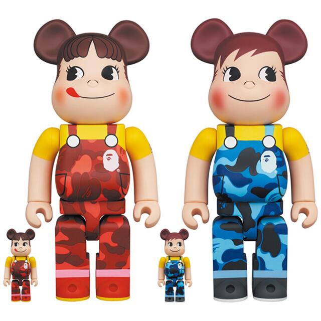 MEDICOM TOY(メディコムトイ)のBE＠RBRICK BAPE(R) × ペコちゃん 400%.100%セット ハンドメイドのおもちゃ(フィギュア)の商品写真