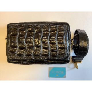 《 本物 新品 》 クロコダイル クロコ 鰐 ホーンバック ボディバッグ