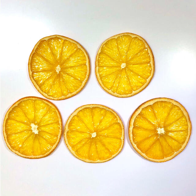 【最高品質】ドライオレンジ　５枚　ドライフルーツ　花材　素材 ハンドメイドの素材/材料(各種パーツ)の商品写真