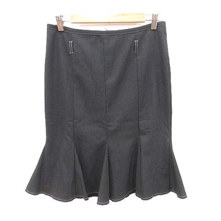 マックスアンドコー(Max & Co.)のマックス&コー マーメイドスカート フレア ひざ丈 40 黒 ブラック(ひざ丈スカート)