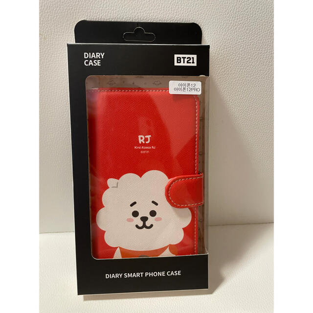 BT21 RJ iPhone12 スマホケース　ジン　BTS カバー　手帳型 スマホ/家電/カメラのスマホアクセサリー(iPhoneケース)の商品写真