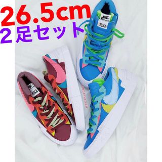 サカイ(sacai)の【２足セット】Nike®︎ x sacai x KAWS Blazer Low(スニーカー)