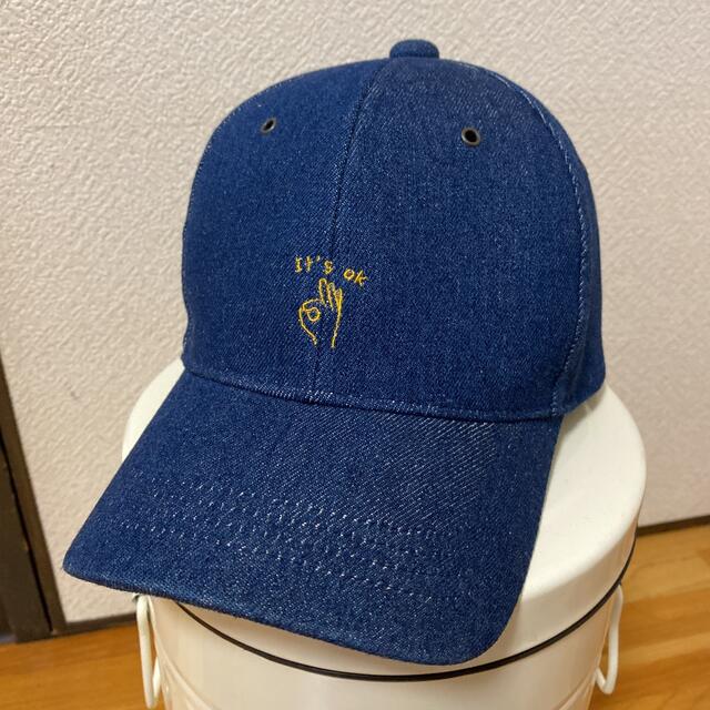 美品　BASIQUENTI ベーシックエンチ　デニム　キャップ　メンズ　cap メンズの帽子(キャップ)の商品写真