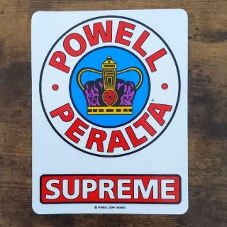 パウエル(POWELL)の(縦9cm横6.8cm) powell supremeコラボステッカー(その他)