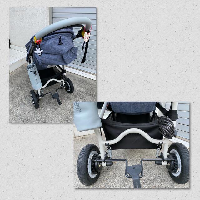 AIRBUGGY(エアバギー)のエアバギー　ココブレーキ　メランジデニム　7点セット売り キッズ/ベビー/マタニティの外出/移動用品(ベビーカー/バギー)の商品写真