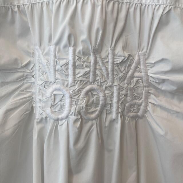 NINA RICCI ブラウス ロゴ刺繍 ビッグシルエットブラウス | www