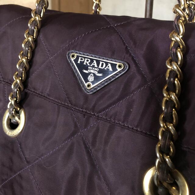 PRADA(プラダ)のPRADAプラダキルティングナイロンチェーンショルダーバッグ希少カラー レディースのバッグ(ショルダーバッグ)の商品写真