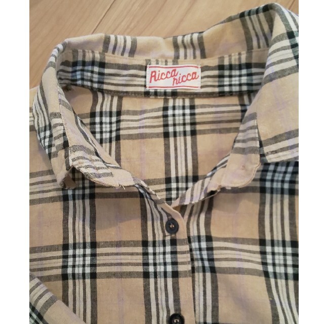 しまむら(シマムラ)のRiccaricca チェックシャツ150 キッズ/ベビー/マタニティのキッズ服女の子用(90cm~)(その他)の商品写真