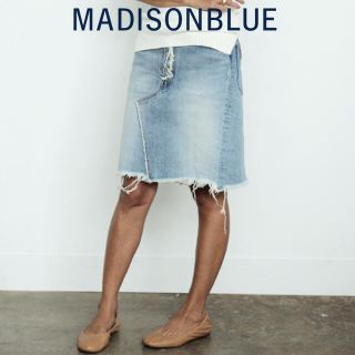 MADISON BLUE カットオフデニムスカート - ミニスカート