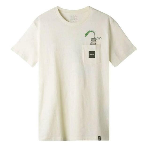 HUF Tシャツ Popeye ポパイ Pocket ホワイトクリーム L ハフ