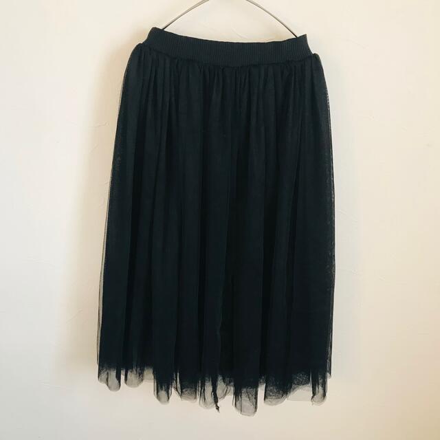 美品 シースルー スカート 150 160 キッズ/ベビー/マタニティのキッズ服女の子用(90cm~)(スカート)の商品写真