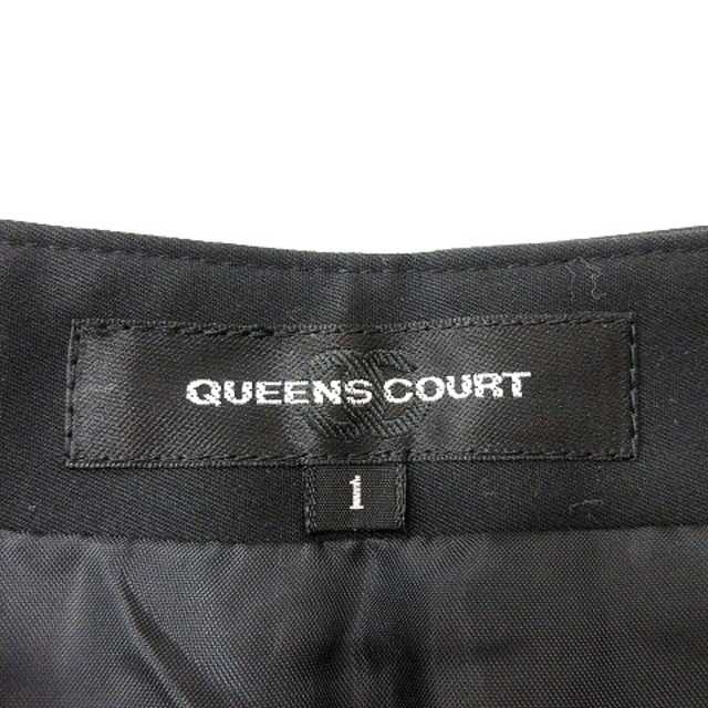 QUEENS COURT(クイーンズコート)のクイーンズコート QUEENS COURT プリーツスカート ひざ丈 1 黒 レディースのスカート(ひざ丈スカート)の商品写真