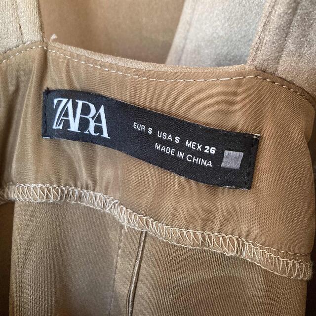 ZARA(ザラ)のZARA 美品ジャンパースカート　フェイクスエード調 レディースのワンピース(ロングワンピース/マキシワンピース)の商品写真