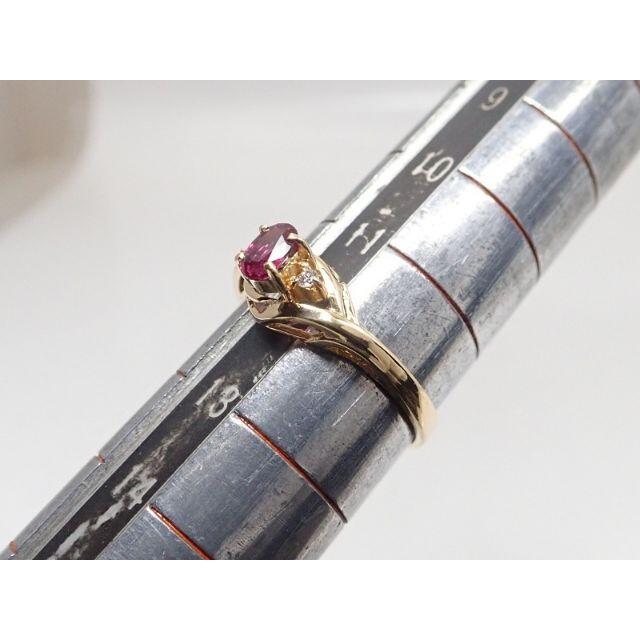 K18 ルビー ダイヤ リング 12号 2.0g K18 ルビー ダイヤ リング 12号 2.0g
