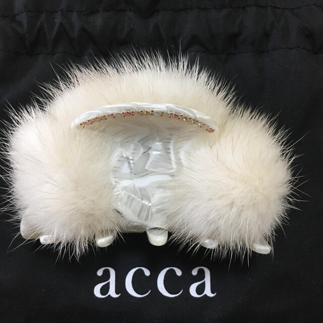 9日まで出品 acca ミンク バレッタ - ヘアアクセサリー