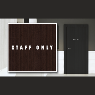 モダンな「STAFF ONLY」サインステッカー | スタッフルーム(インテリア雑貨)