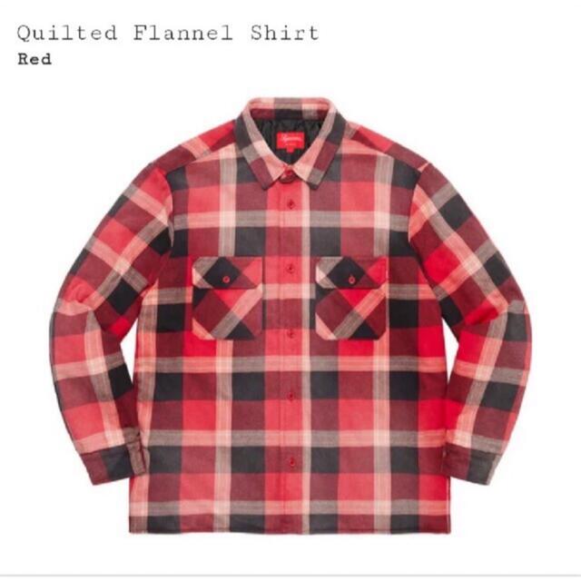 Supreme(シュプリーム)のSupreme Quilted Flannel Shirt "Red" XL メンズのトップス(シャツ)の商品写真