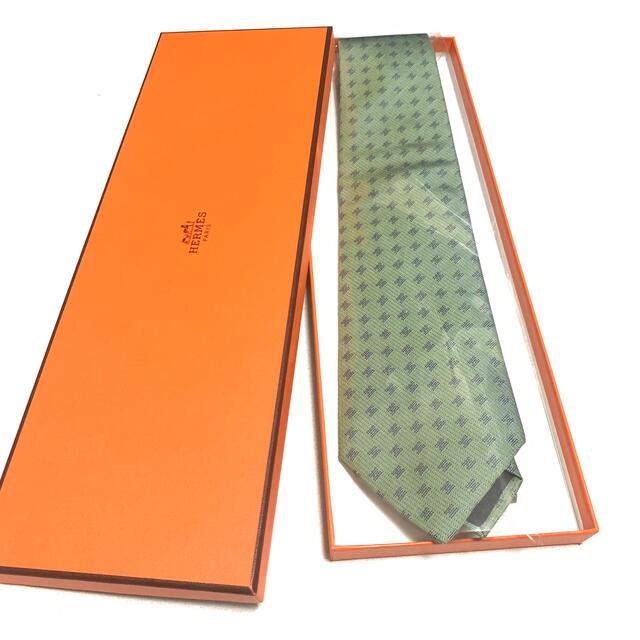 ☆美品☆エルメス H モノグラム ネクタイ(グリーン/緑色) culto.pro