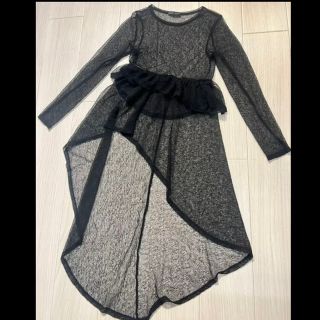 ザラ(ZARA)のZARA ザラ シースルー ワンピース フリル(ロングワンピース/マキシワンピース)