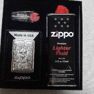 ジッポー(ZIPPO)の激安！オイルと石は新品！ZIPPOオイルライターフルセット！(タバコグッズ)