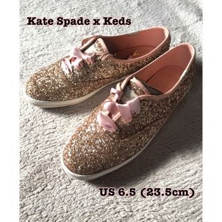 ケイトスペードニューヨーク(kate spade new york)のkeds✖️kate spade グリッタースニーカー 23.5(スニーカー)