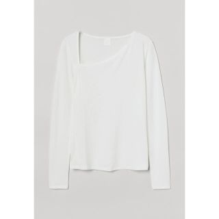 エイチアンドエム(H&M)のH&M トップス 長袖 アシンメトリネック Mサイズ(カットソー(長袖/七分))