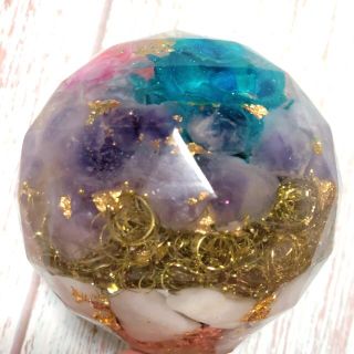 カラフルフラワー❃︎クリスタルボールオルゴナイト✨