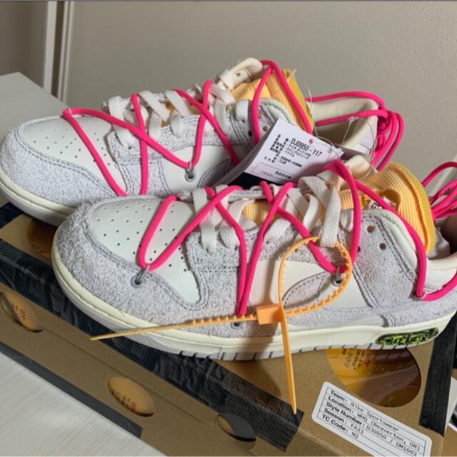 スニーカー【新品】OFF-WHITE × NIKE DUNK LOW 1 OF 50 17