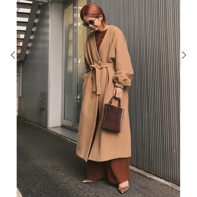 2WAY NO COLLAR BELT COAT  アメリ　　コート