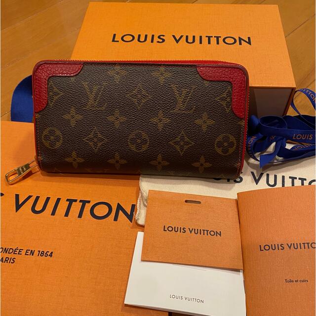 ルイヴィトン レティーロ モノグラム 長財布 財布 赤 レッド vuitton