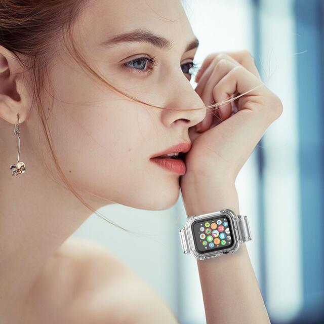 Apple Watch(アップルウォッチ)のAppleWatch クリア シリコンバンド アップルウォッチ 透明 38/40 メンズの時計(ラバーベルト)の商品写真