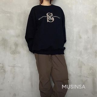 人気　SCULPTOR Satin Applique Sweatshirt