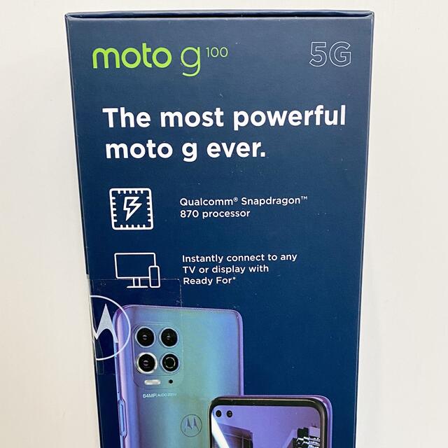 Motorola(モトローラ)の【新品未開封】モトローラMotorola moto g100 8GB/128GB スマホ/家電/カメラのスマートフォン/携帯電話(スマートフォン本体)の商品写真