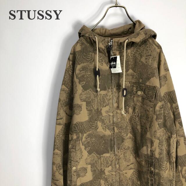 STUSSY(ステューシー)のSTUSSY ステューシー  新品　美品　アニマル柄　虎　ブルゾン  ジャケット メンズのジャケット/アウター(ブルゾン)の商品写真