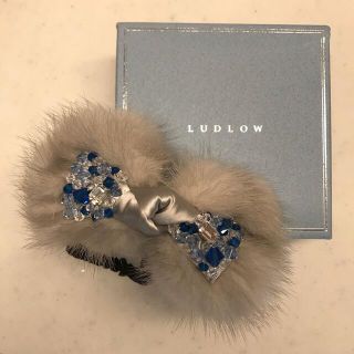 ludlow 新品　ミンクヘアゴム  グレー